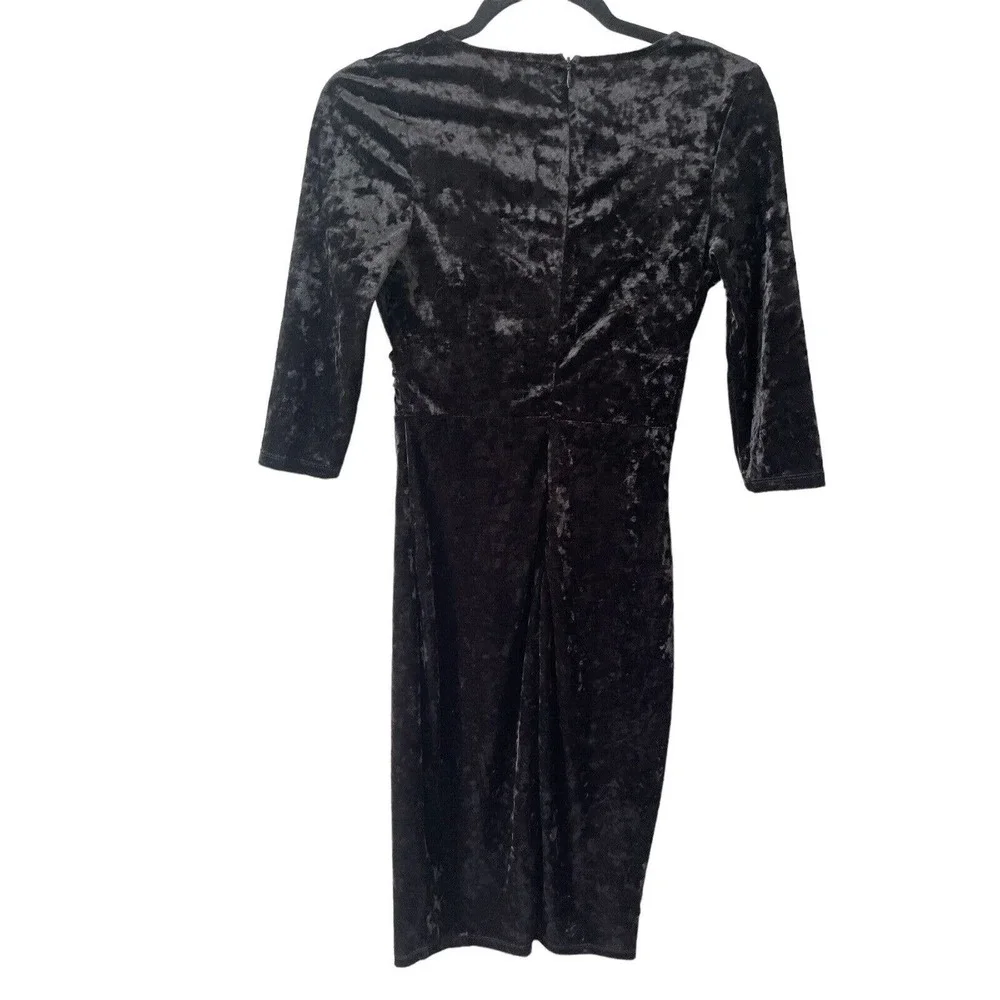 Joe and Elle Womens Dress Sz Medium Black Velvet Cocktail - Picture 2 of 4